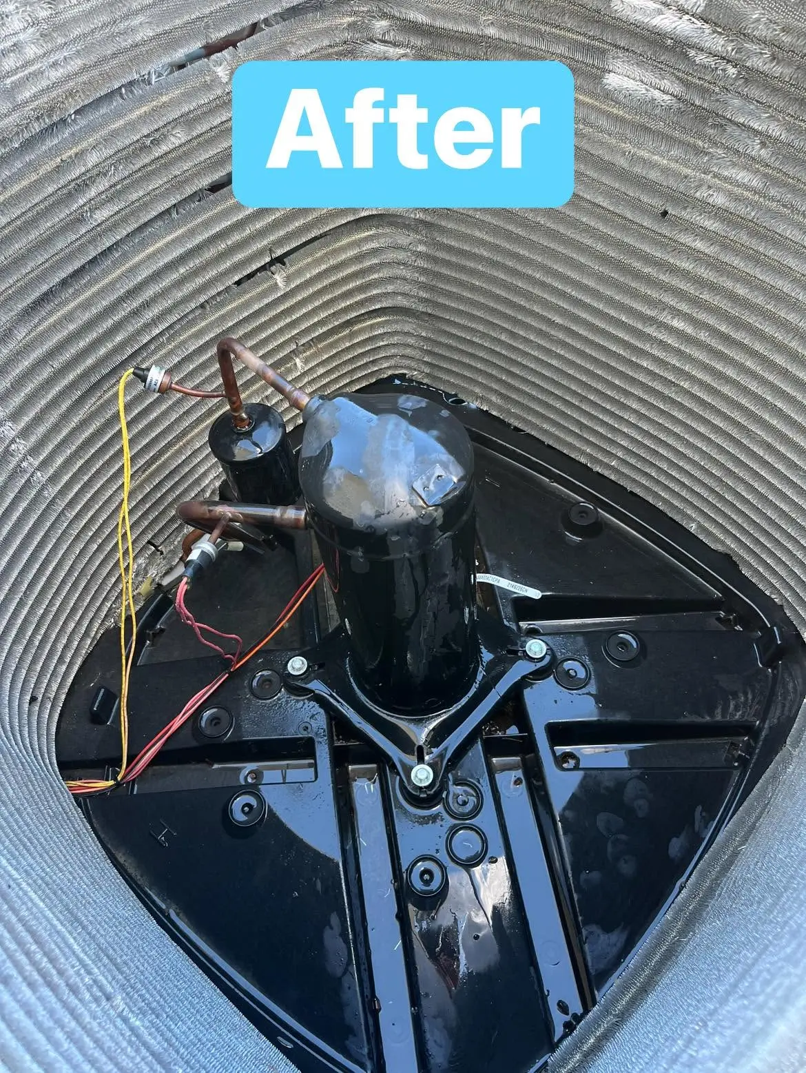 HVAC compressor after repair
